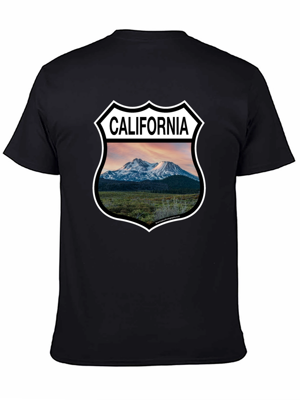 Camiseta Negra California Landscape para Hombre