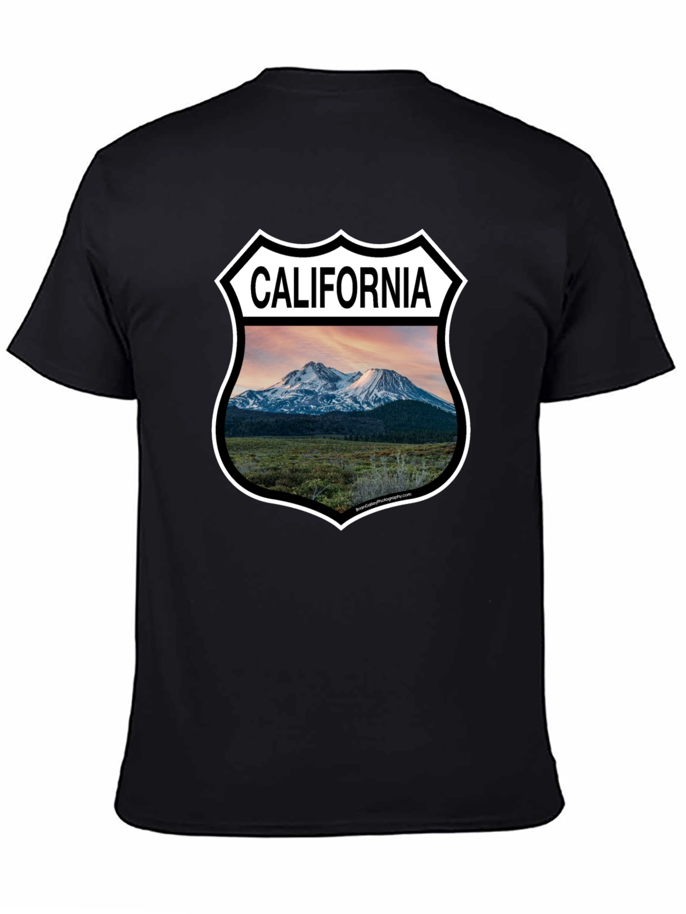 Camiseta Negra California Landscape para Hombre