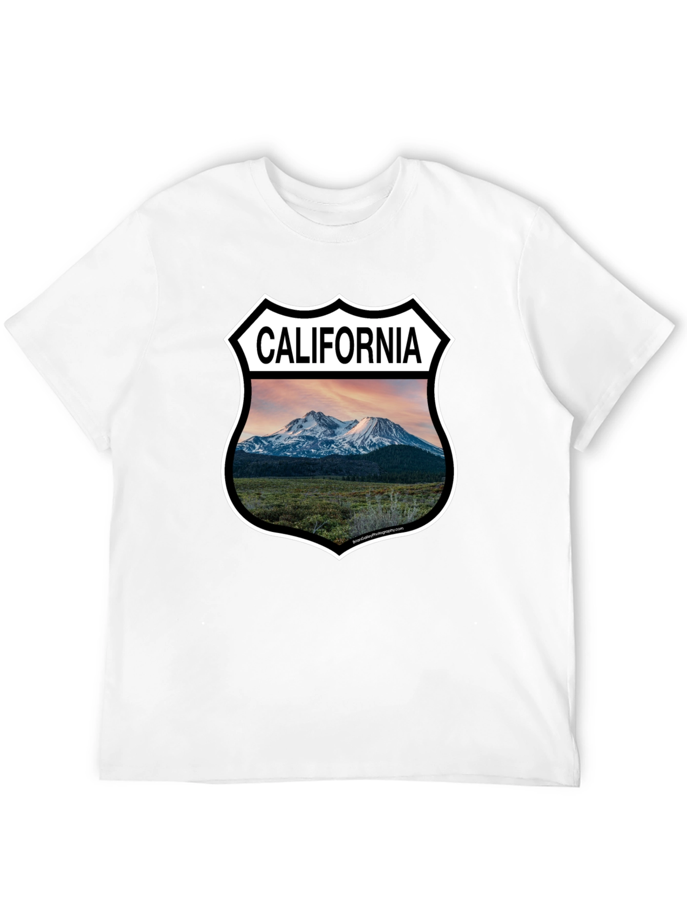 Camiseta Negra California Landscape para Hombre