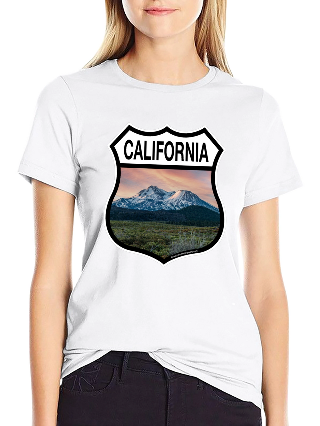 Camiseta Negra California Landscape para Hombre