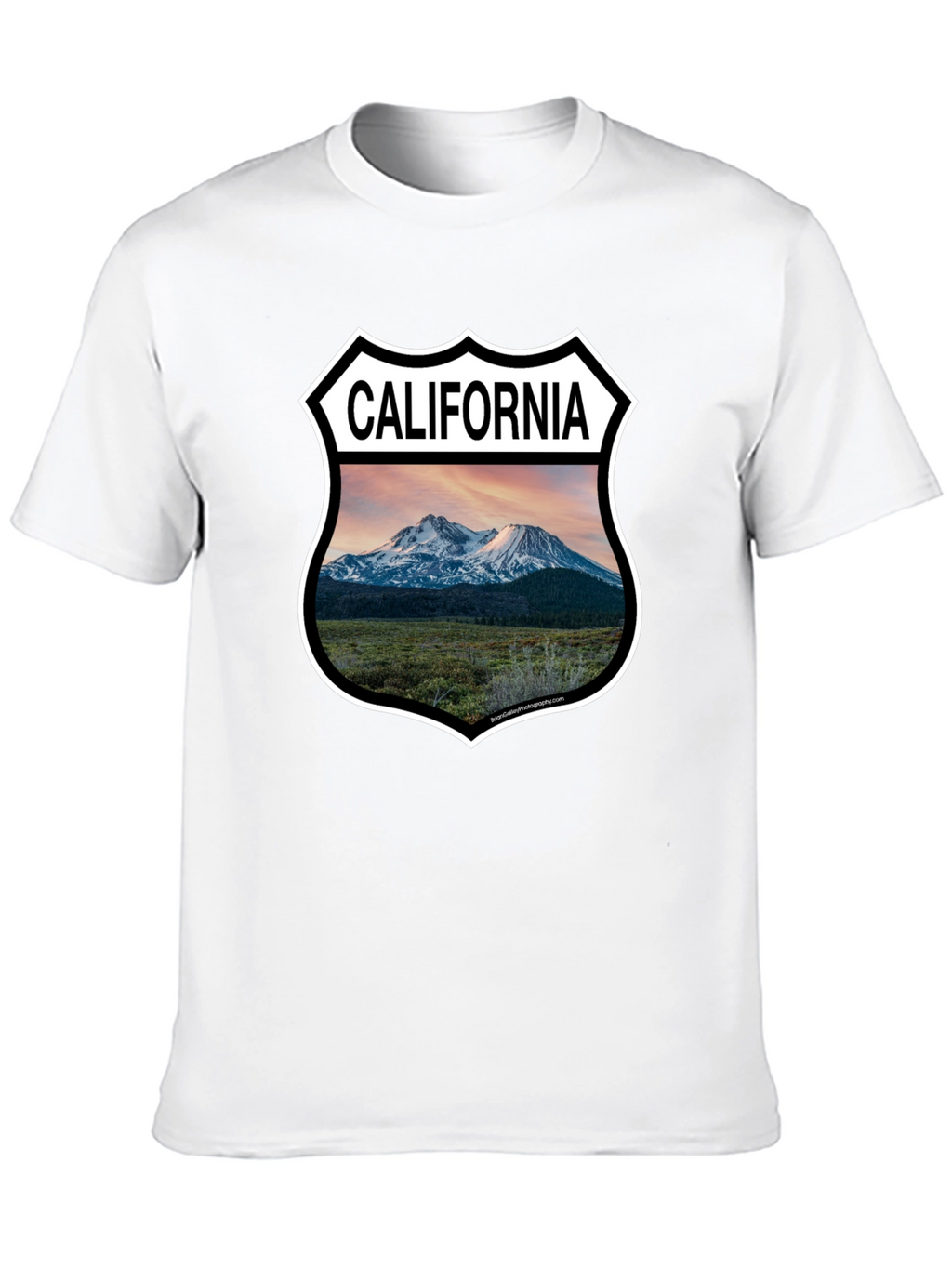 Camiseta Negra California Landscape para Hombre
