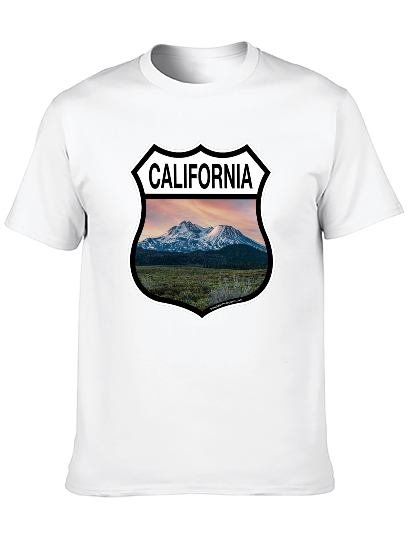 Camiseta Negra California Landscape para Hombre