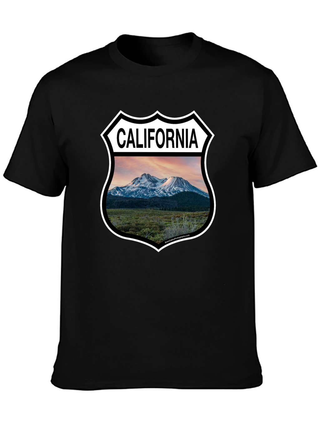 Camiseta Negra California Landscape para Hombre