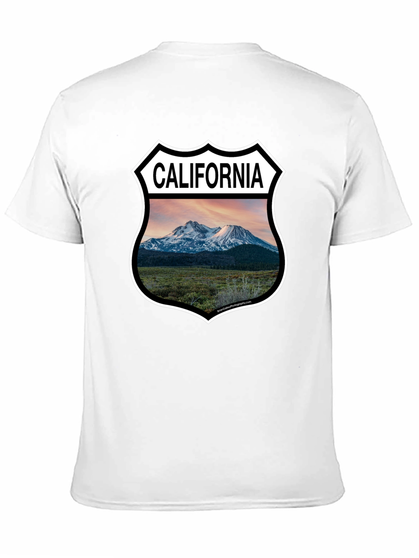 Camiseta Negra California Landscape para Hombre