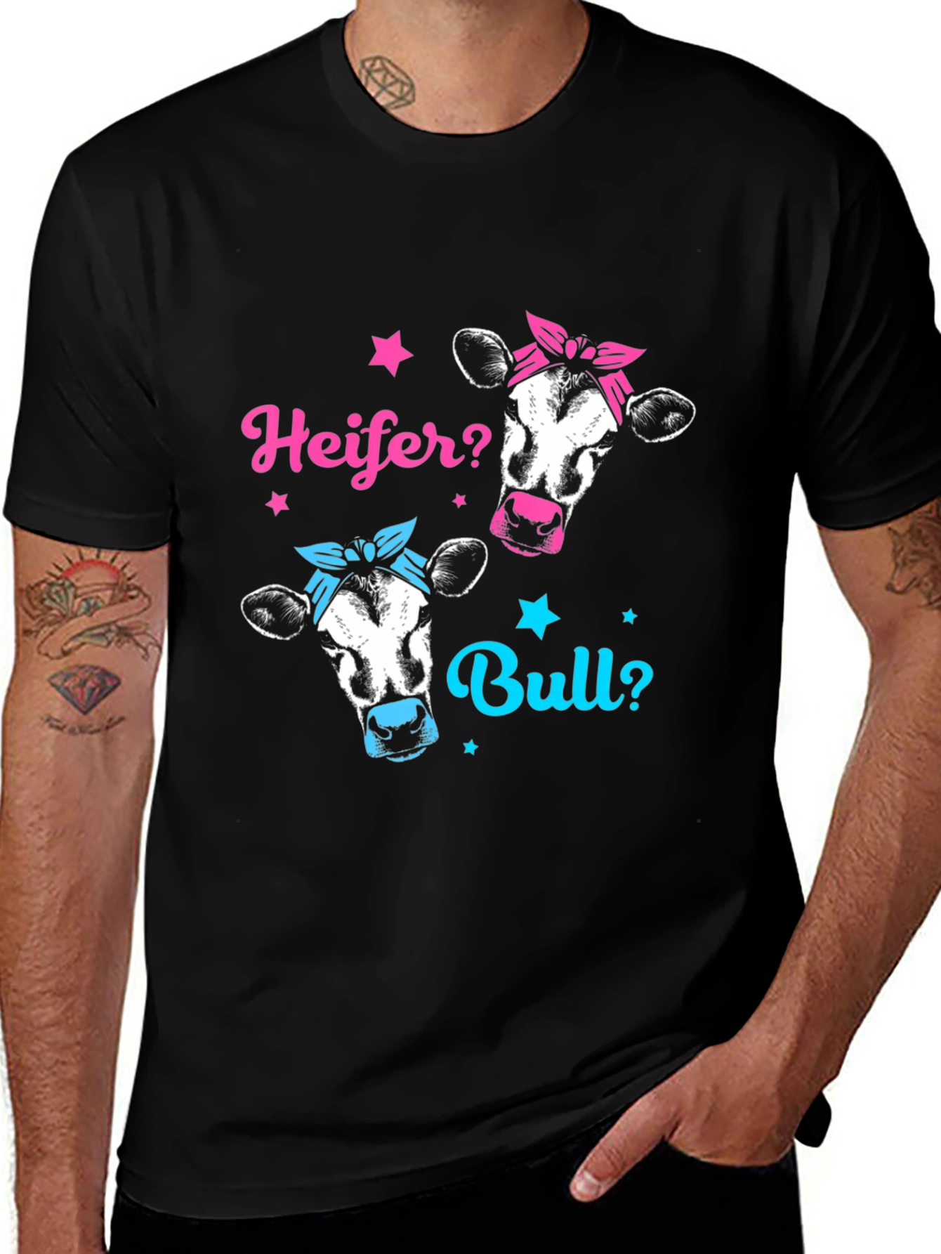 Camiseta Divertida de Género Revelación: ¿Vaca o Toro?