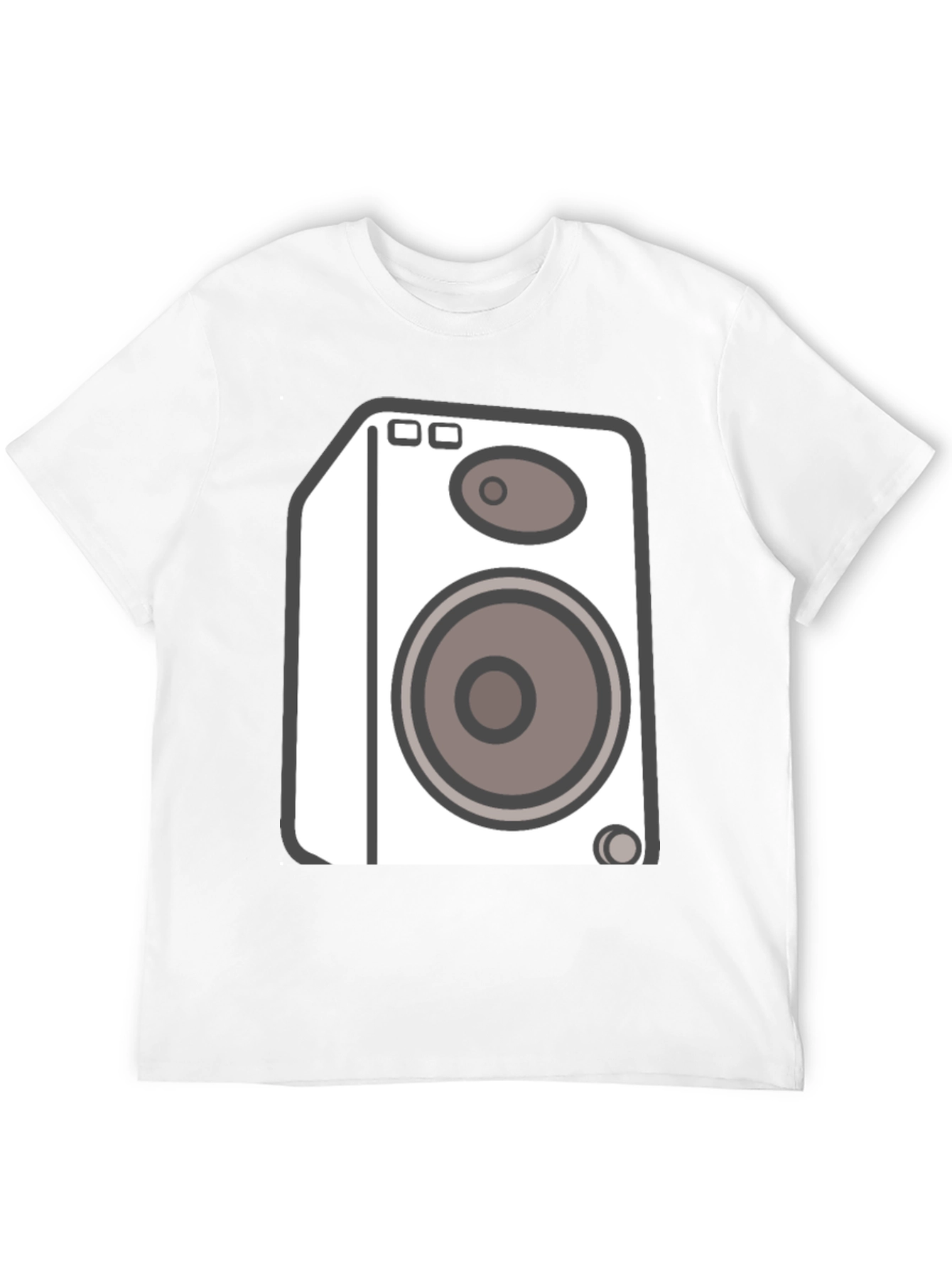 Camiseta Negra con Diseño de Altavoz