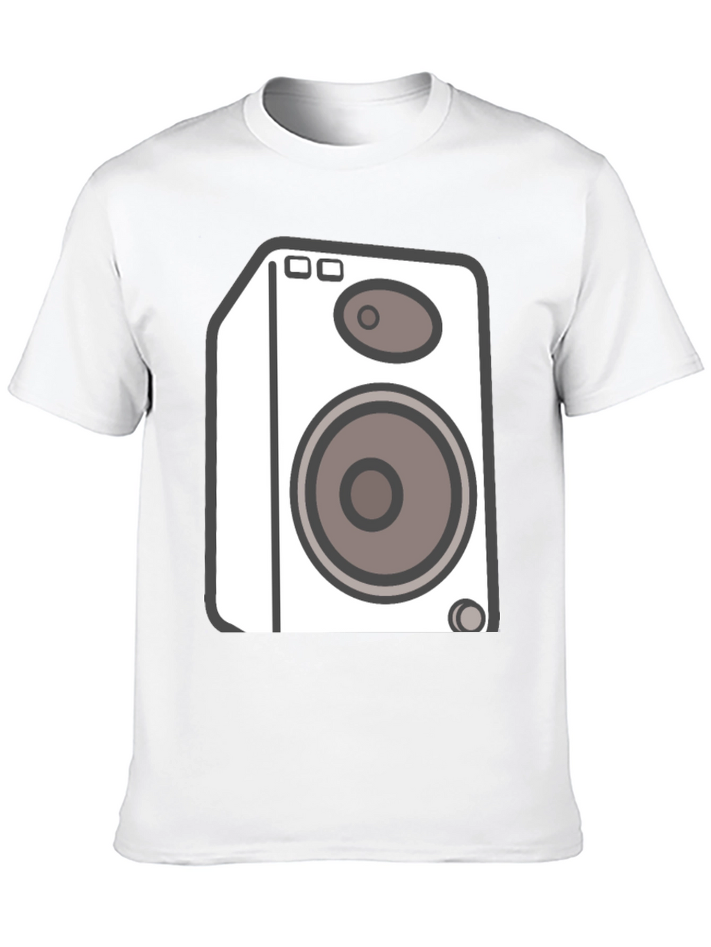 Camiseta Negra con Diseño de Altavoz