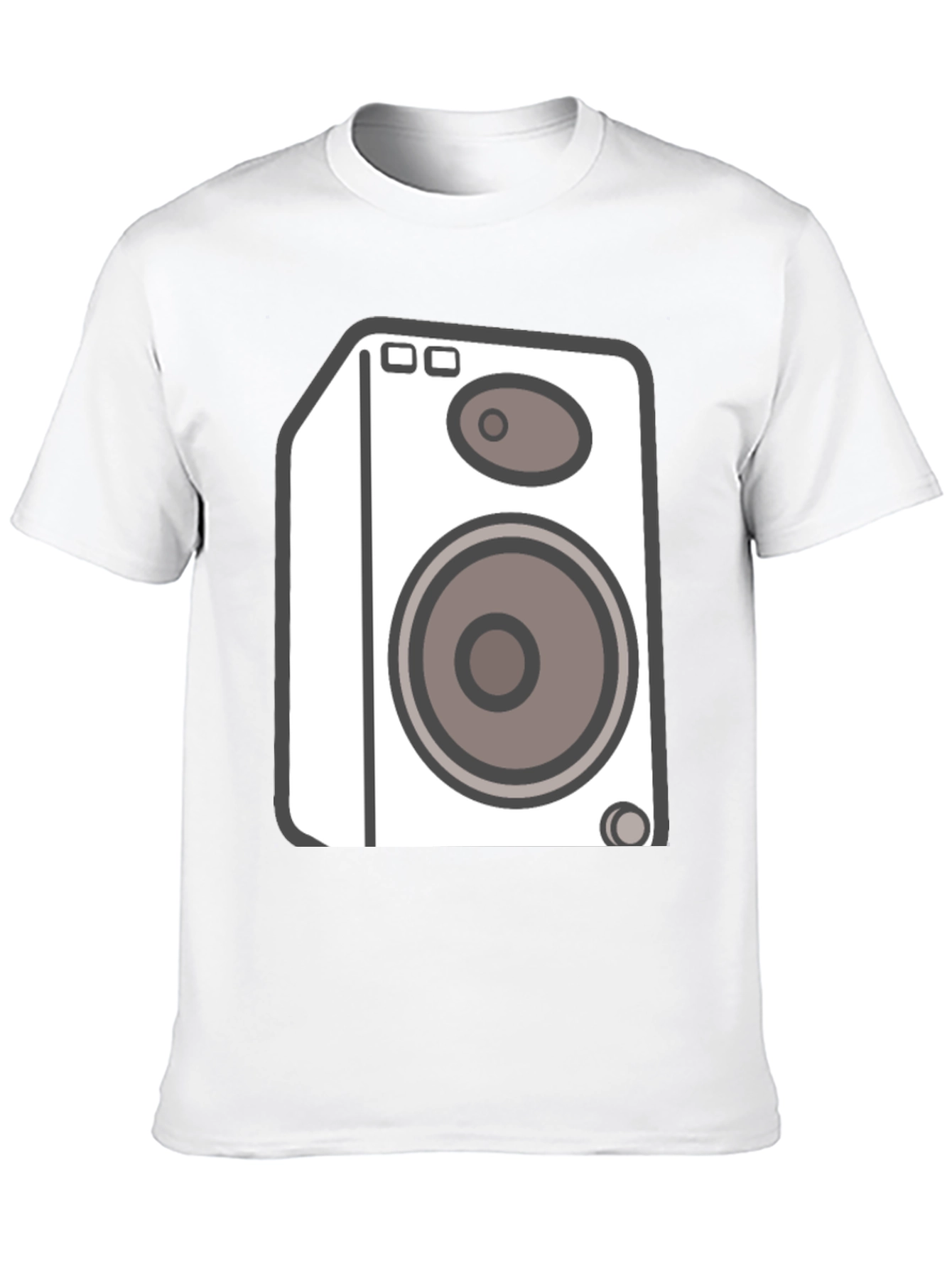 Camiseta Negra con Diseño de Altavoz