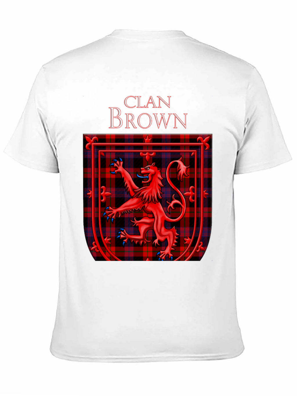 Camiseta Negra Clan Brown Escocés
