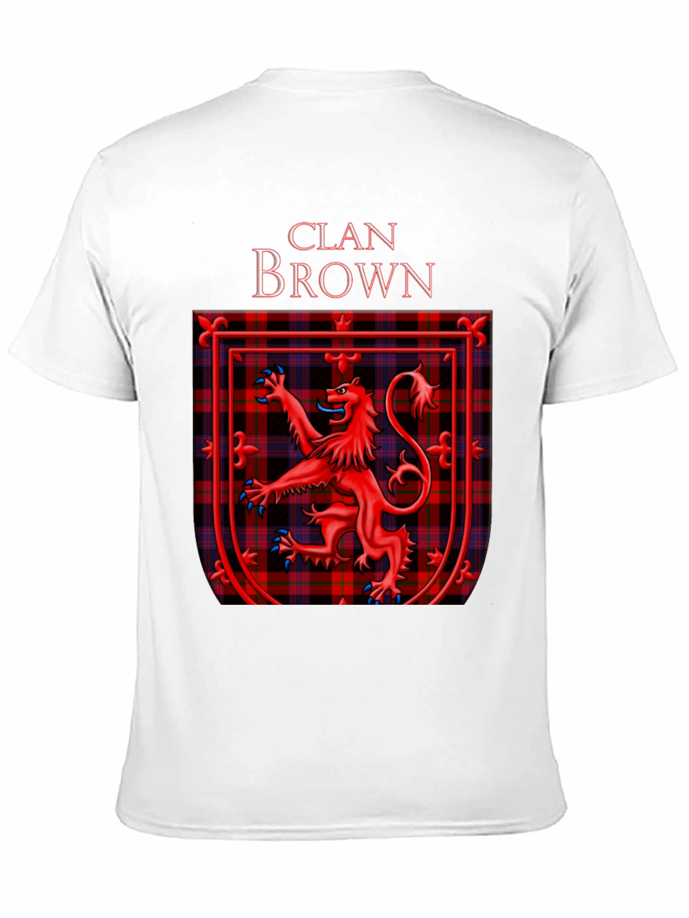 Camiseta Negra Clan Brown Escocés