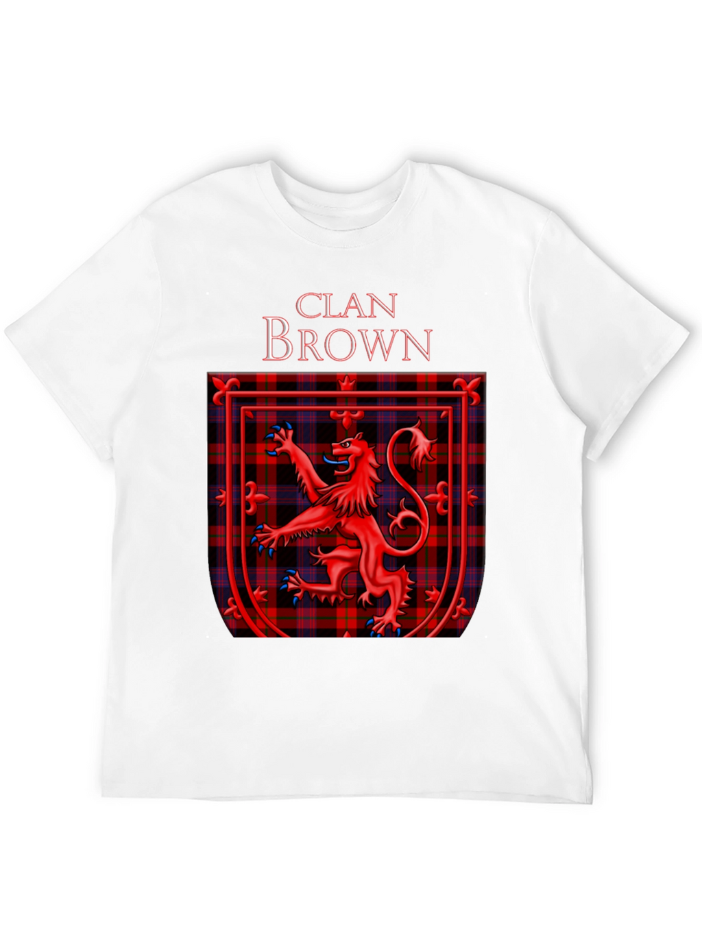 Camiseta Negra Clan Brown Escocés