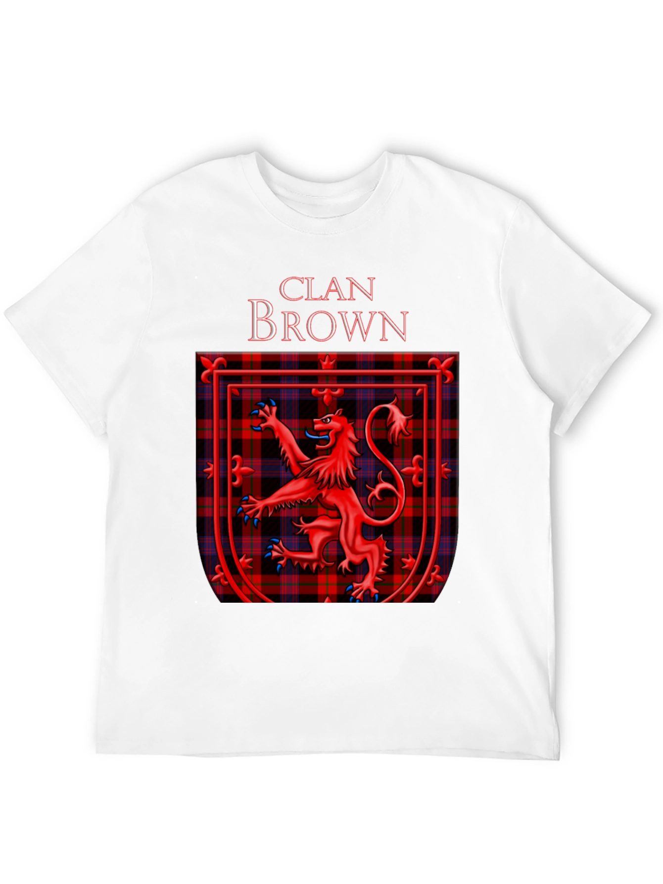 Camiseta Negra Clan Brown Escocés