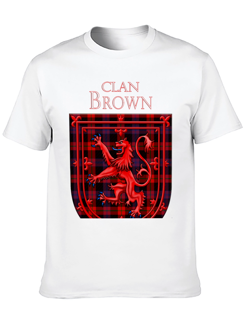 Camiseta Negra Clan Brown Escocés