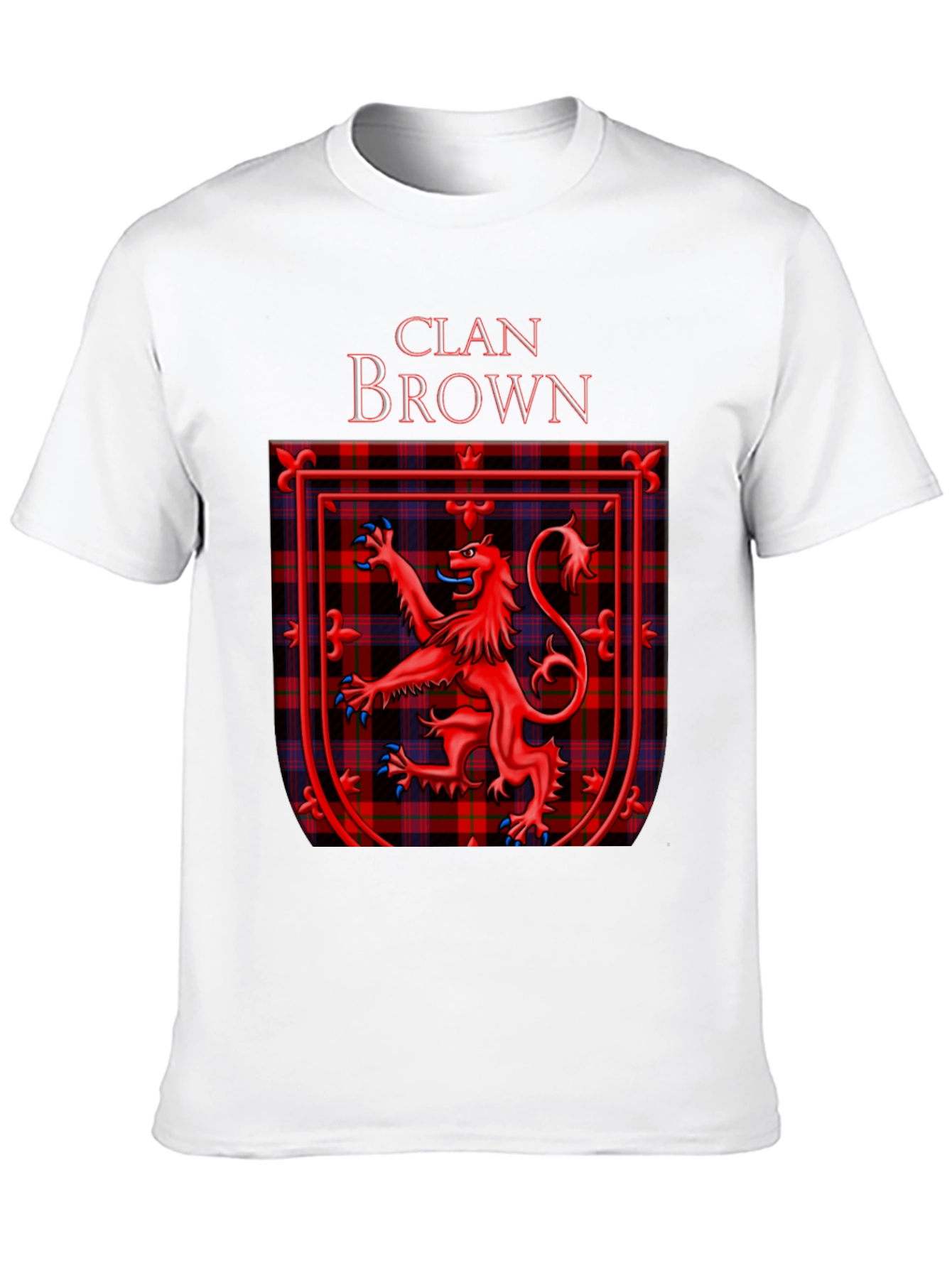 Camiseta Negra Clan Brown Escocés