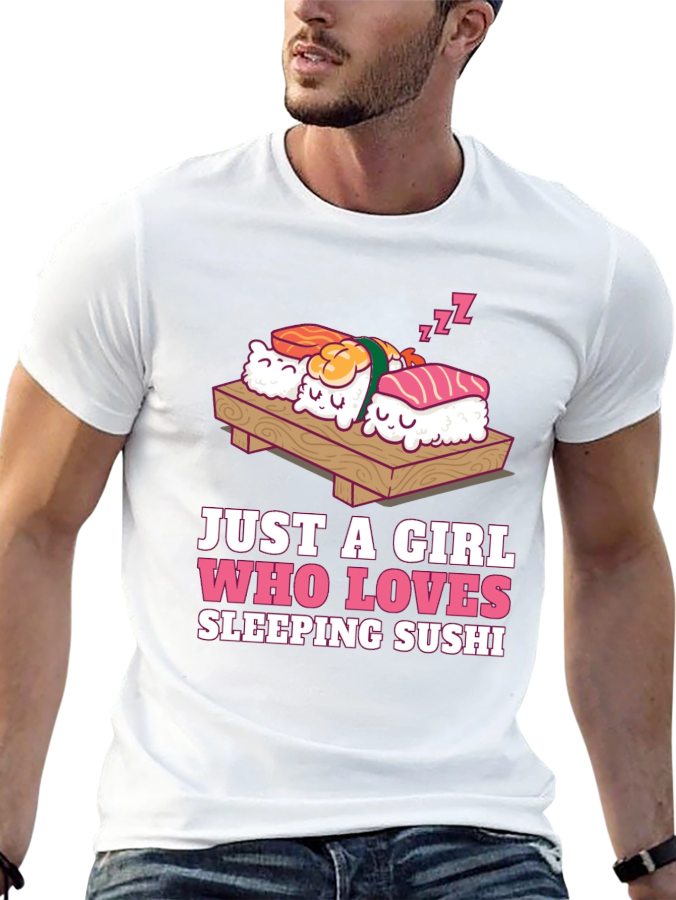 Camiseta Negra Amo el Sushi Dormilón