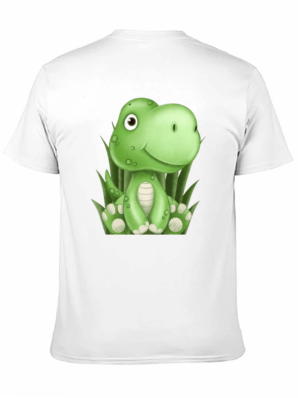 Camiseta Negra con Diseño de Dinosaurio Verde