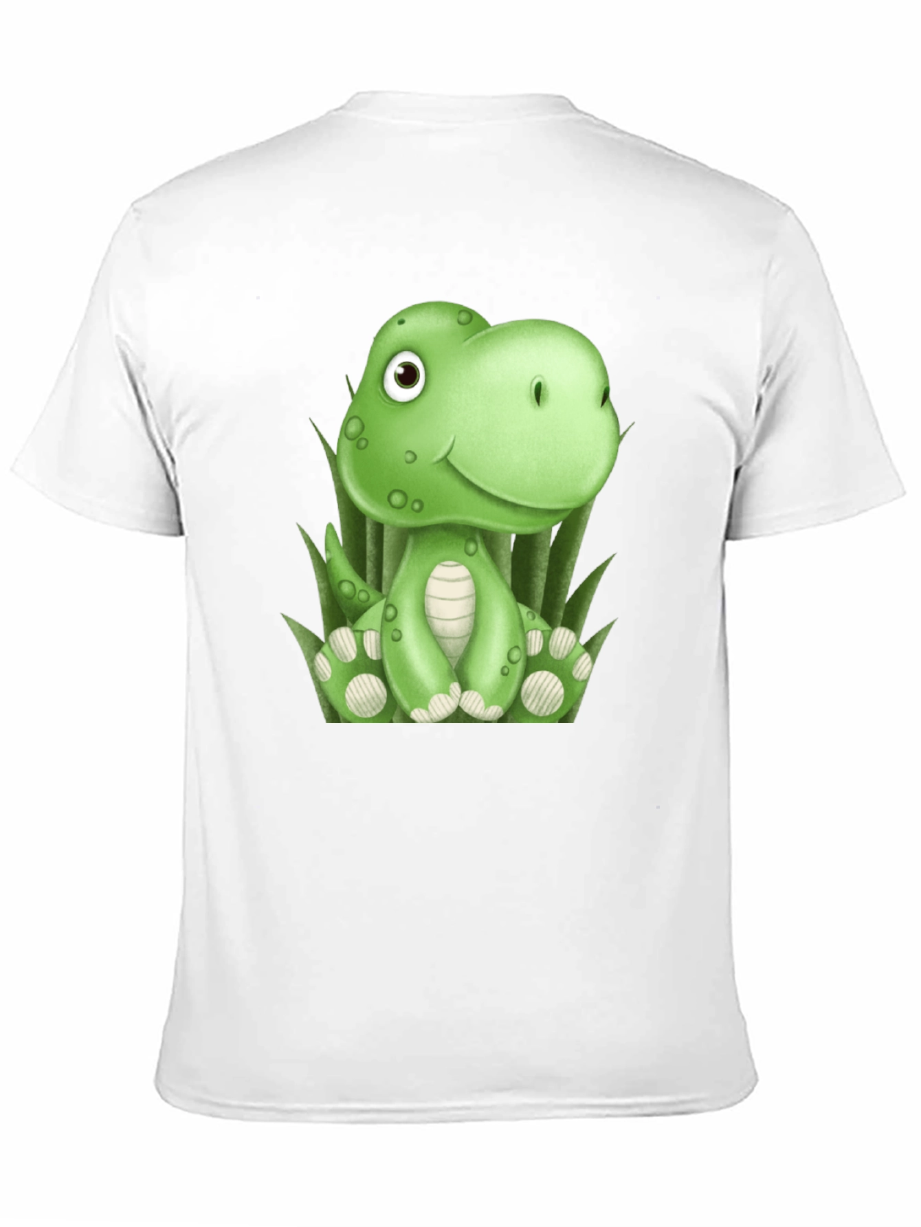 Camiseta Negra con Diseño de Dinosaurio Verde