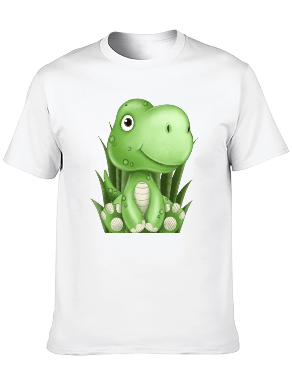 Camiseta Negra con Diseño de Dinosaurio Verde