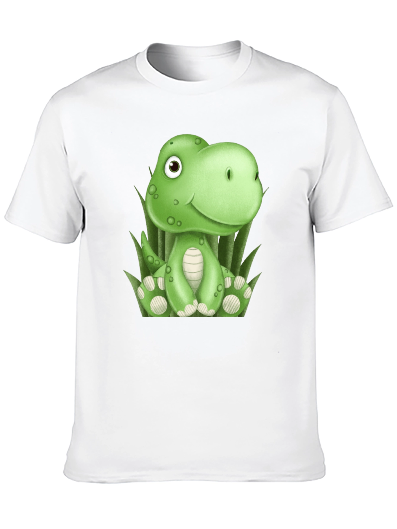 Camiseta Negra con Diseño de Dinosaurio Verde