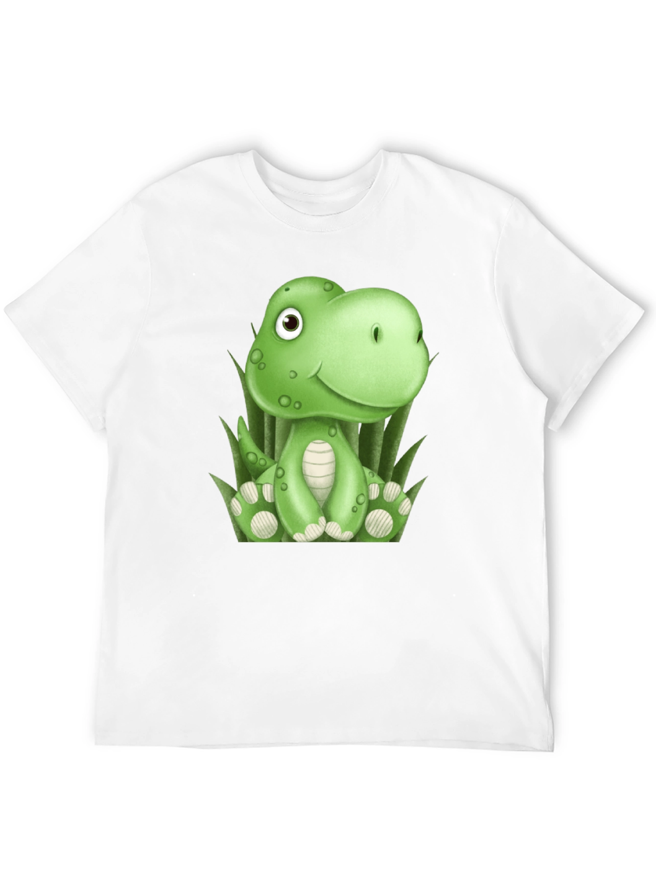 Camiseta Negra con Diseño de Dinosaurio Verde
