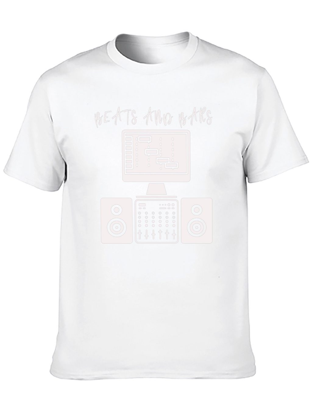 Camiseta Negra Beats and Bars Música Producción
