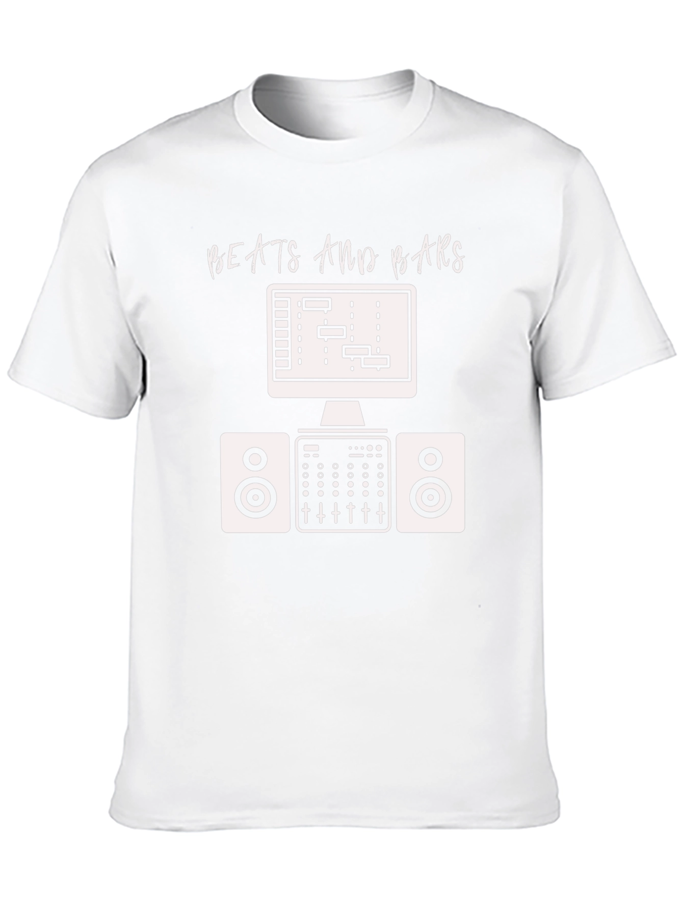 Camiseta Negra Beats and Bars Música Producción