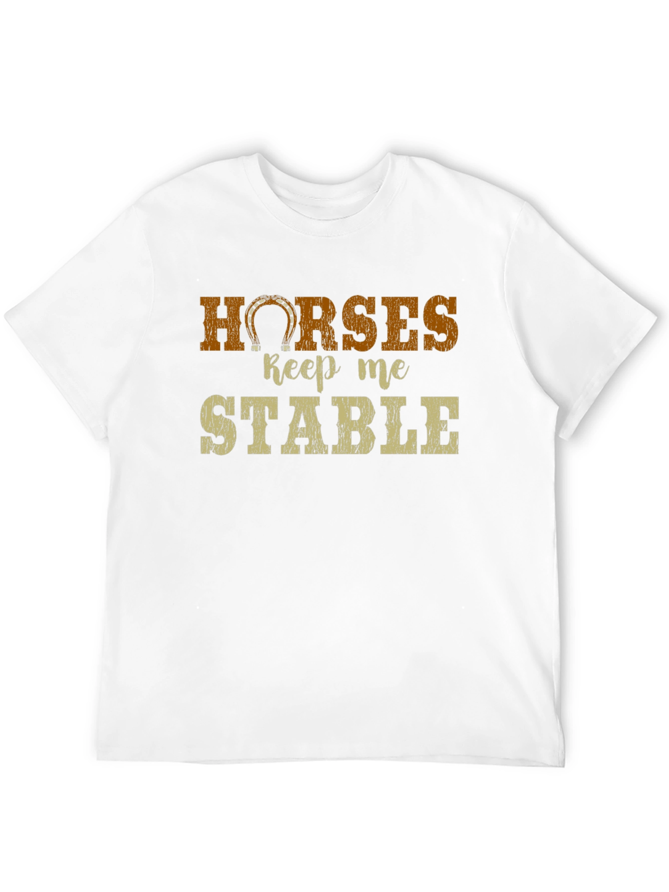 Camiseta Horses Keep Me Stable para Amantes de Caballos