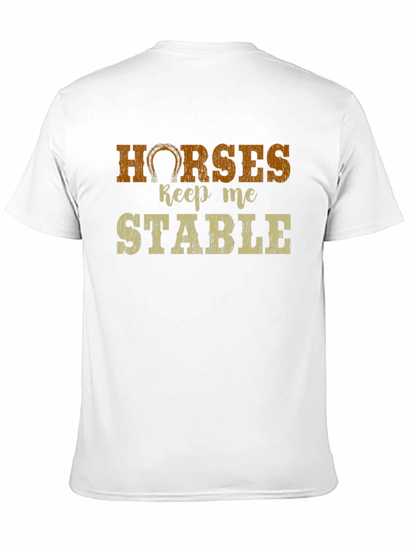 Camiseta Horses Keep Me Stable para Amantes de Caballos