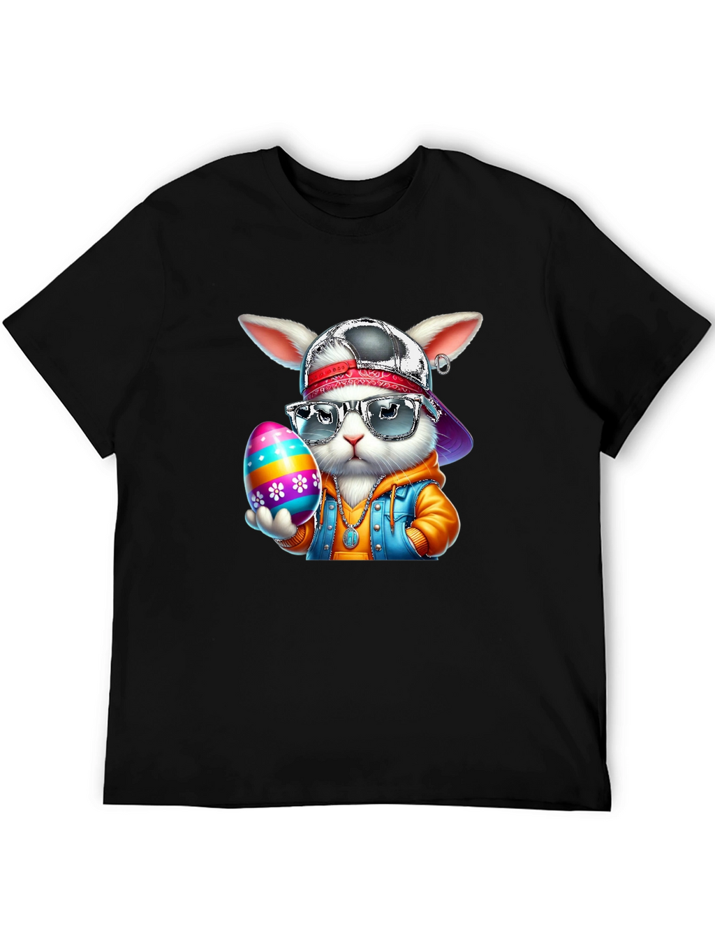Camiseta Conejo Hipster con Huevo de Pascua