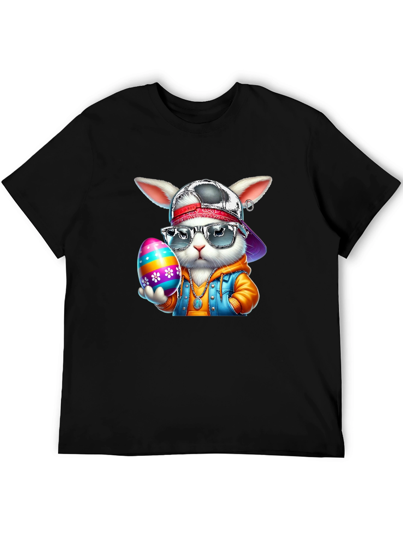 Camiseta Conejo Hipster con Huevo de Pascua