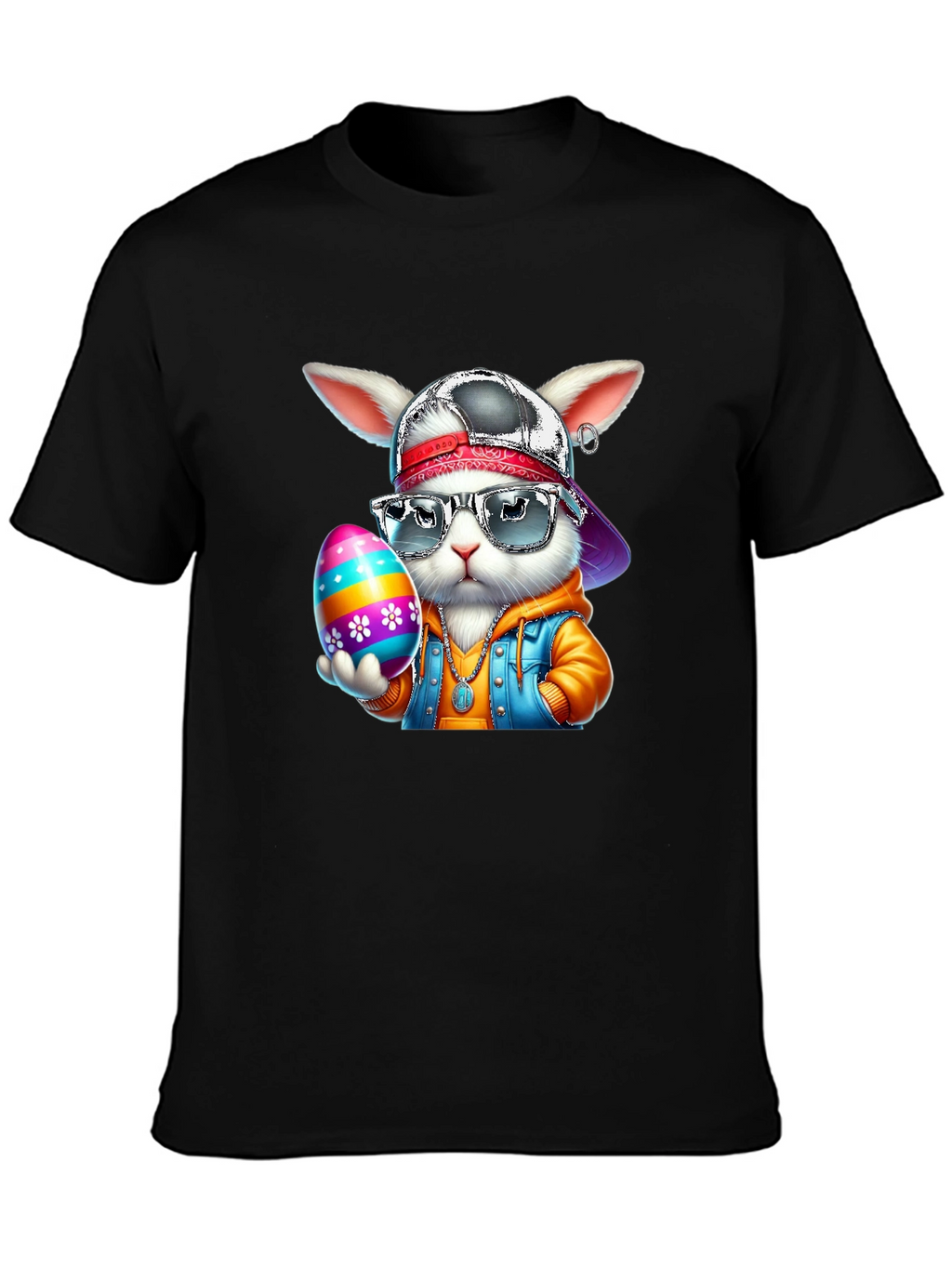 Camiseta Conejo Hipster con Huevo de Pascua