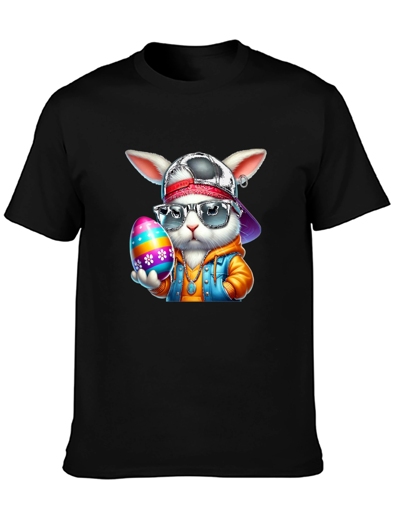 Camiseta Conejo Hipster con Huevo de Pascua