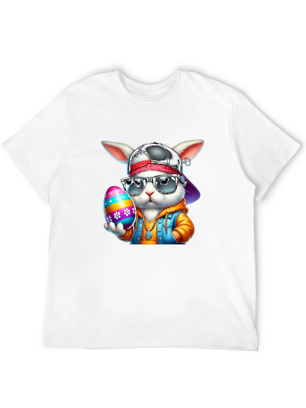 Camiseta Conejo Hipster con Huevo de Pascua