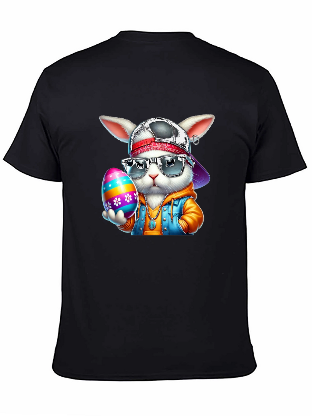 Camiseta Conejo Hipster con Huevo de Pascua
