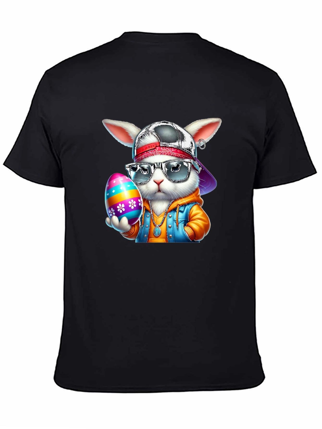 Camiseta Conejo Hipster con Huevo de Pascua