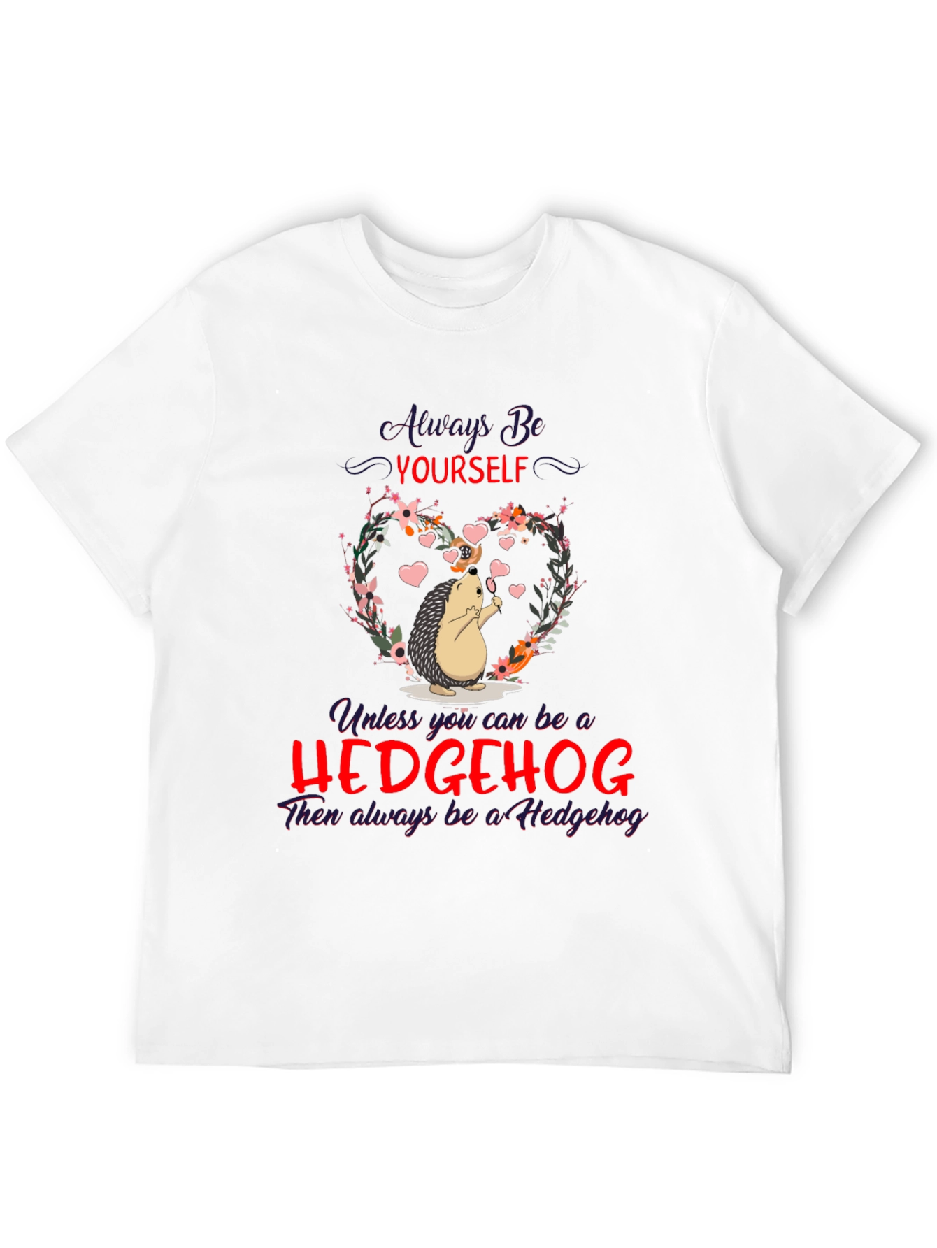 Camiseta Negra con Diseño de Erizo Always Be Yourself