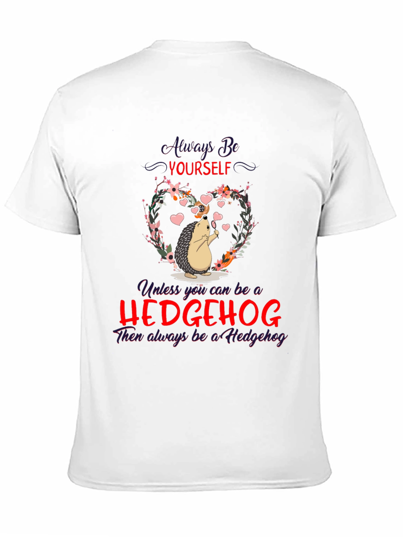 Camiseta Negra con Diseño de Erizo Always Be Yourself