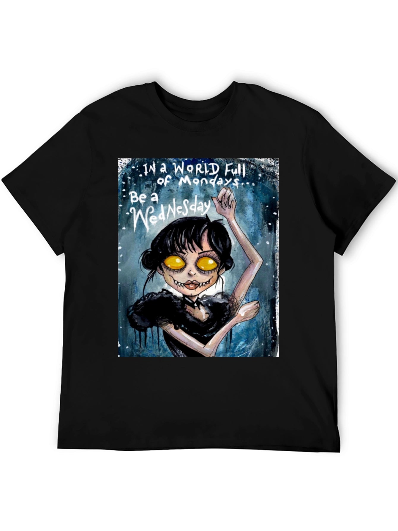 Camiseta Gráfica Miércoles Addams - Sé un Miércoles