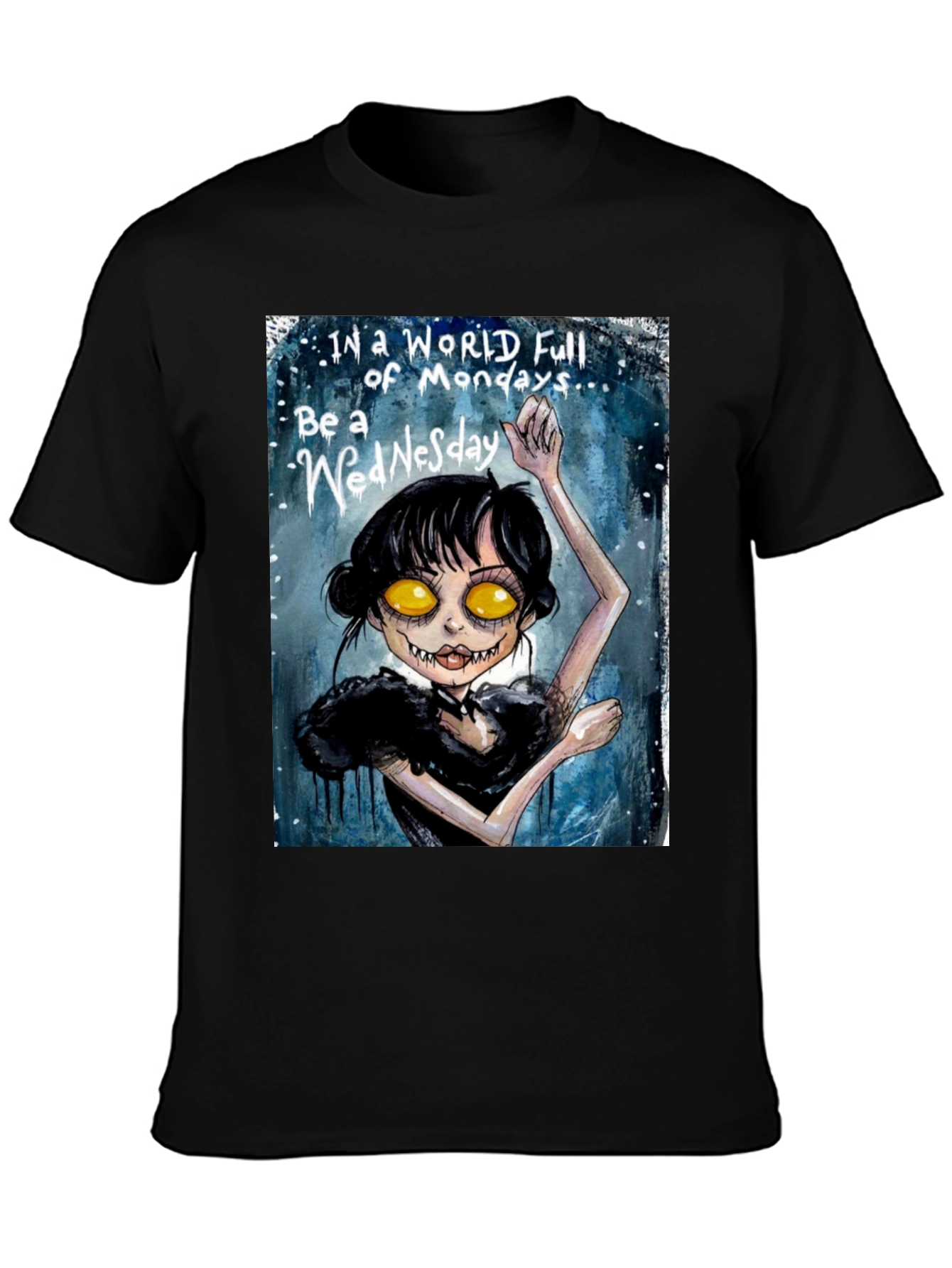 Camiseta Gráfica Miércoles Addams - Sé un Miércoles