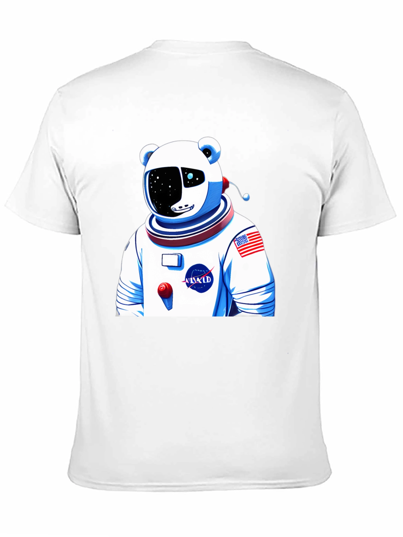 Camiseta Negra con Diseño Astronauta Oso Polar