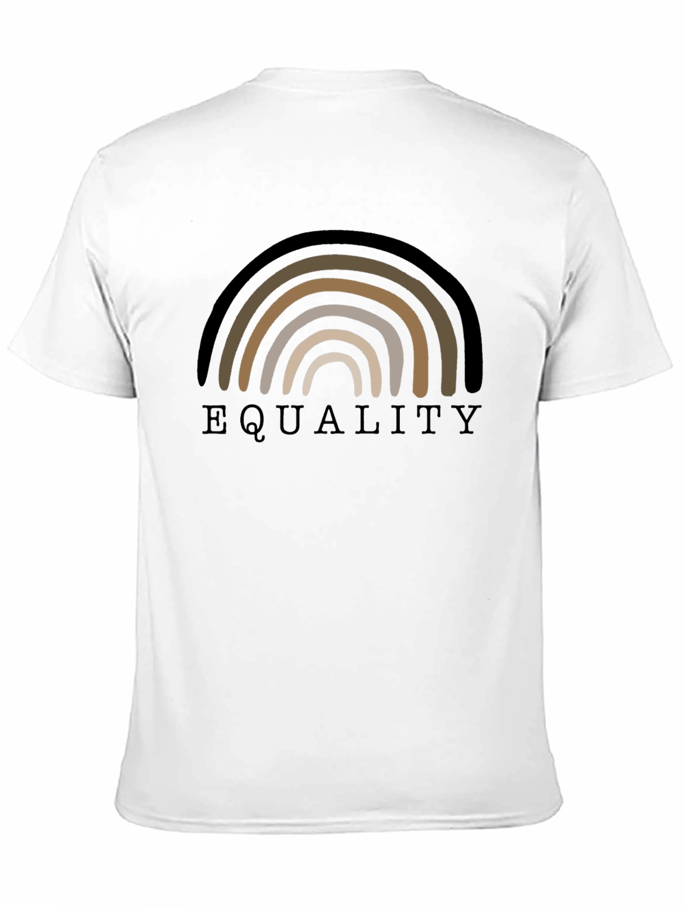 Camiseta Negra con Arco Iris de la Igualdad