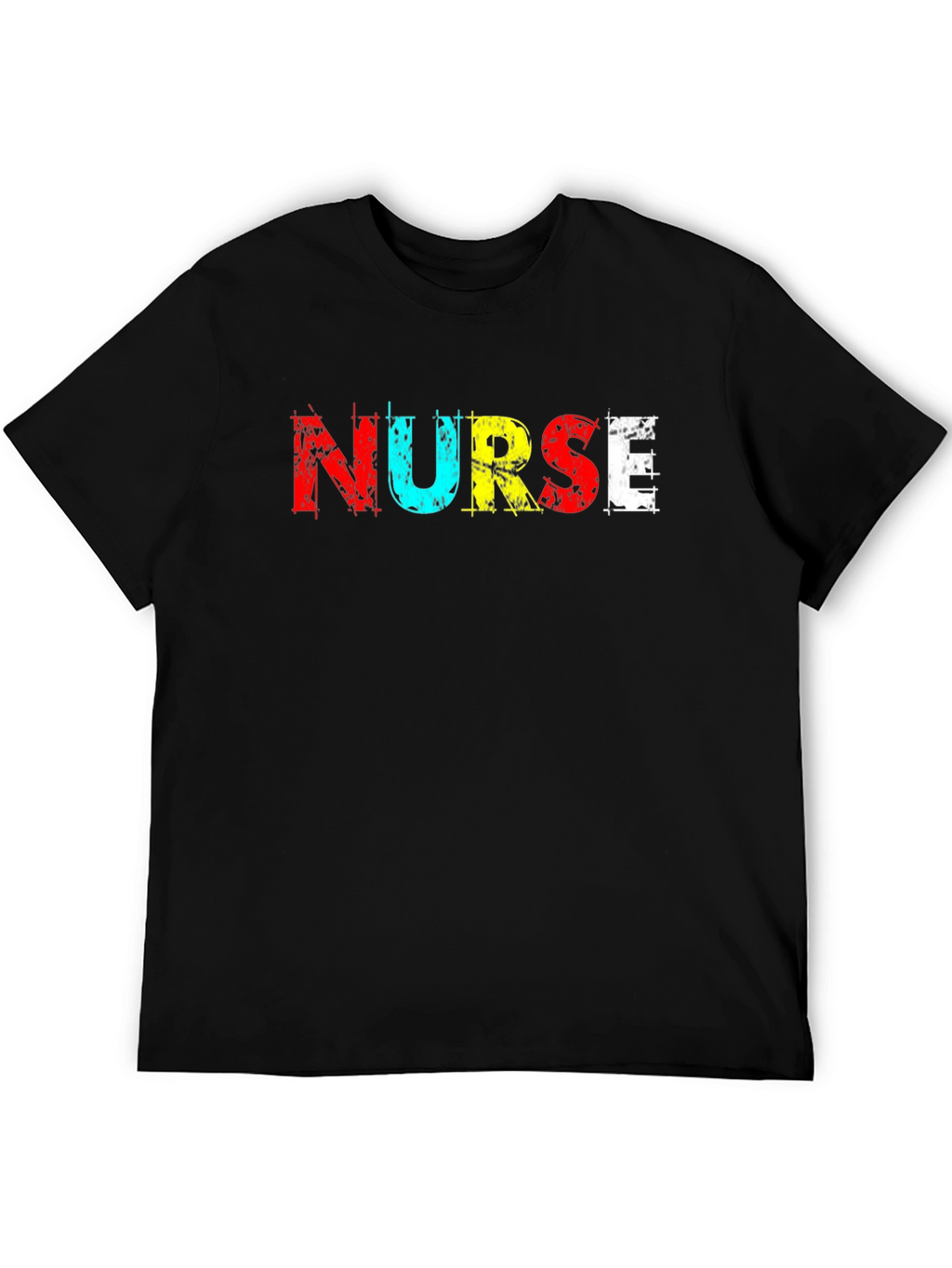Camiseta Negra NURSE Colorida