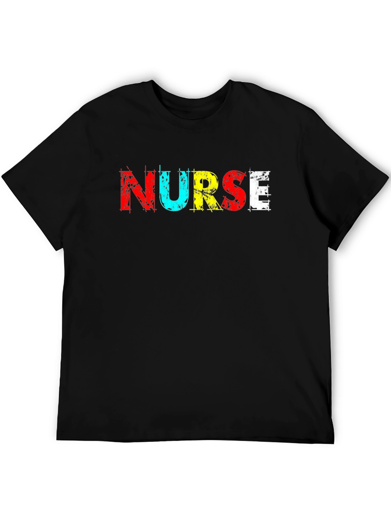 Camiseta Negra NURSE Colorida