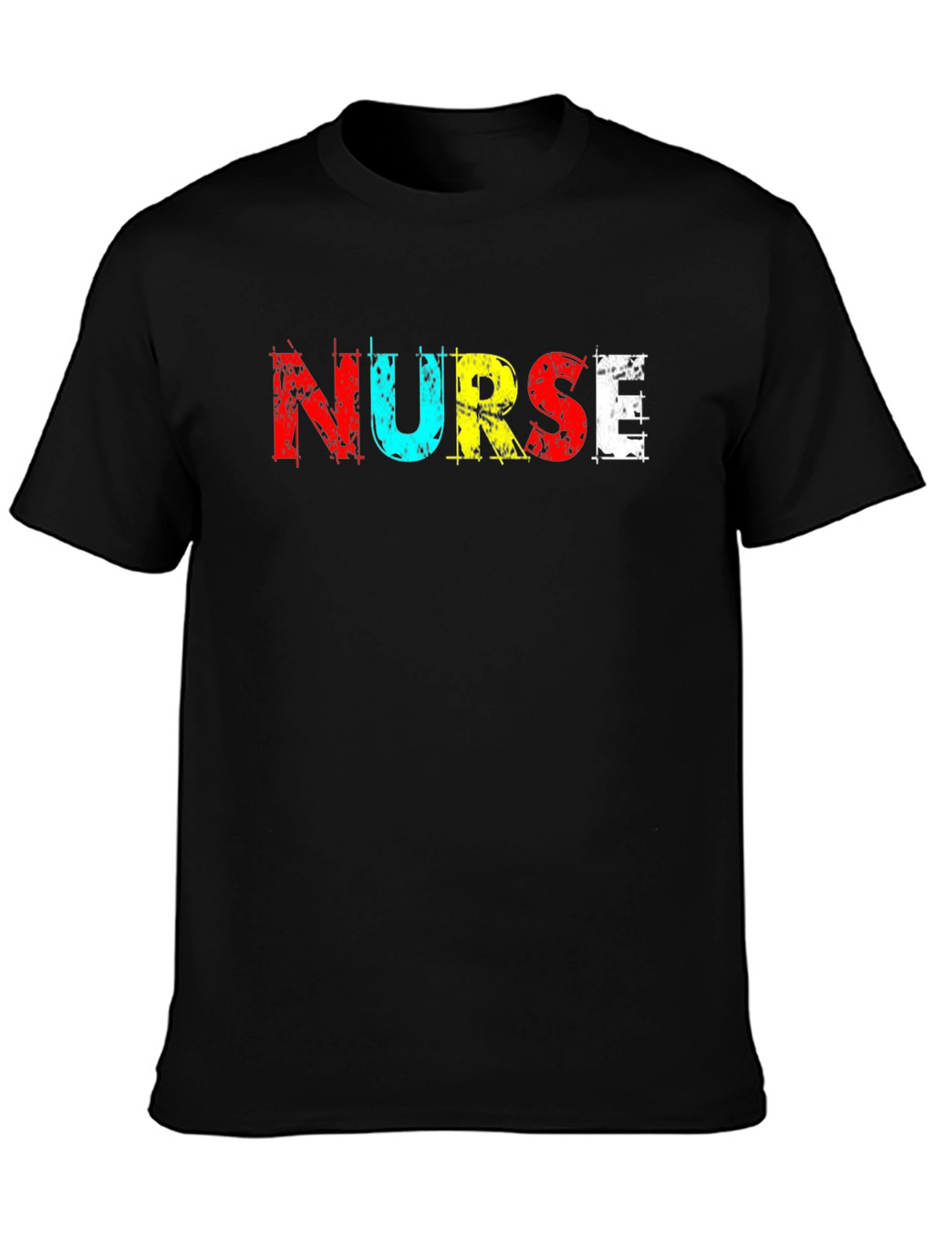 Camiseta Negra NURSE Colorida