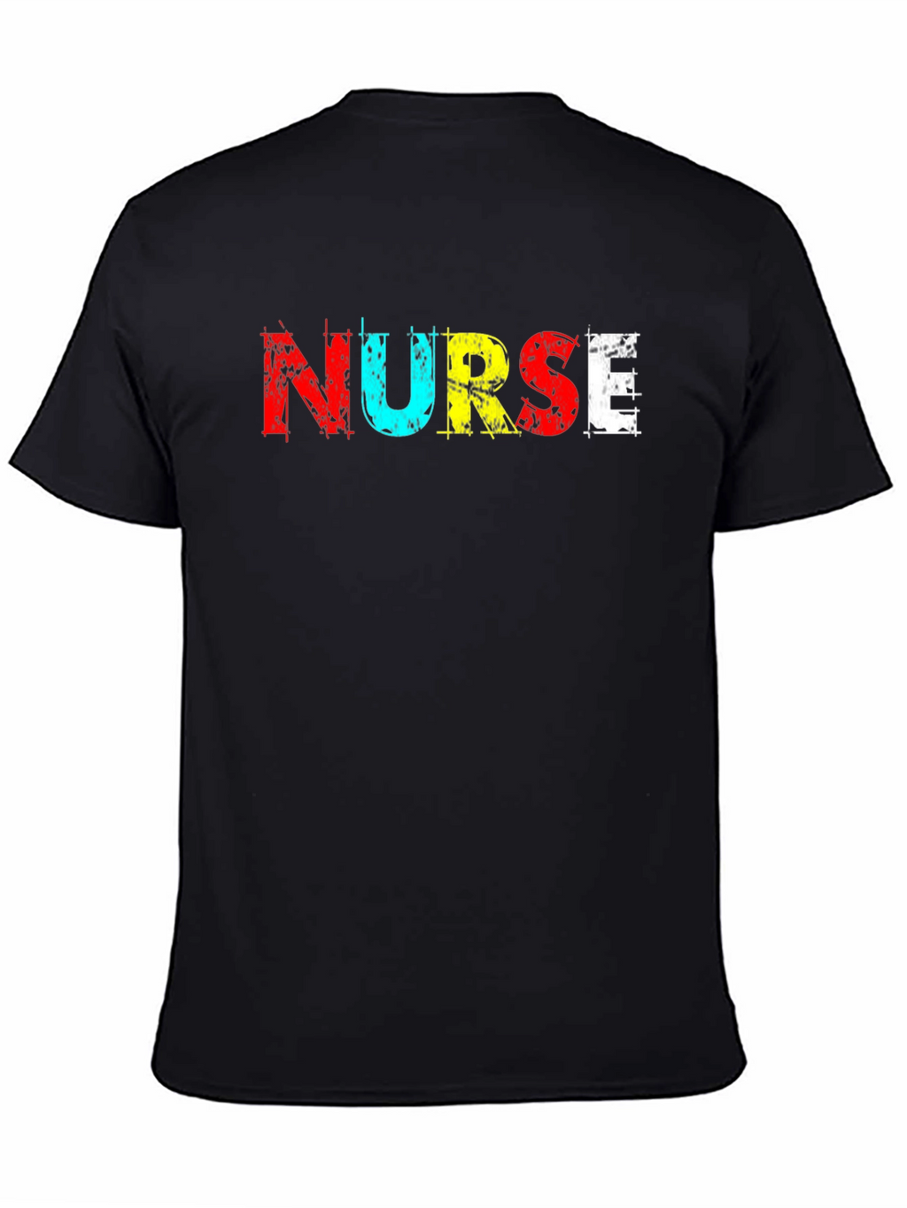 Camiseta Negra NURSE Colorida