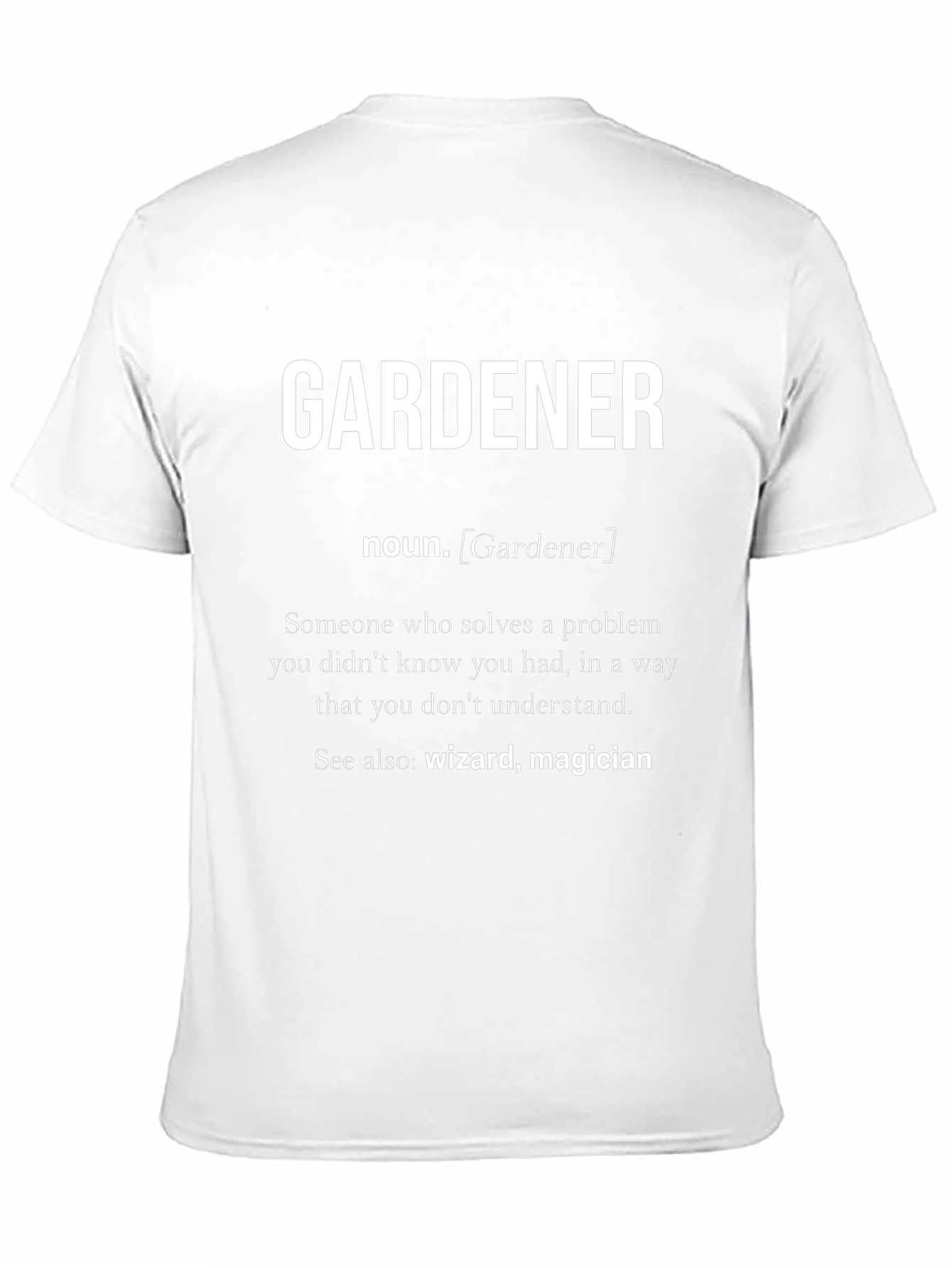 Camiseta Negra con Definición de Jardinero