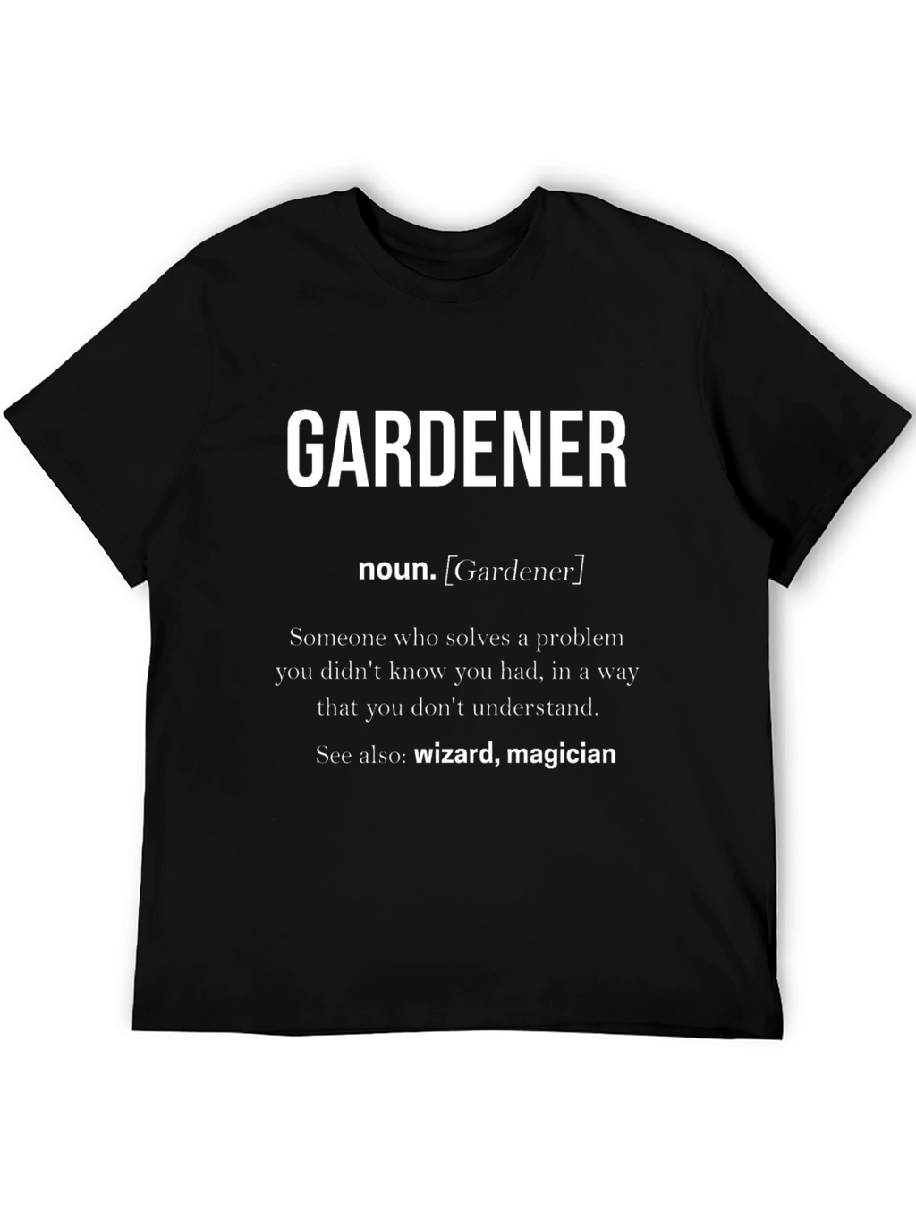 Camiseta Negra con Definición de Jardinero