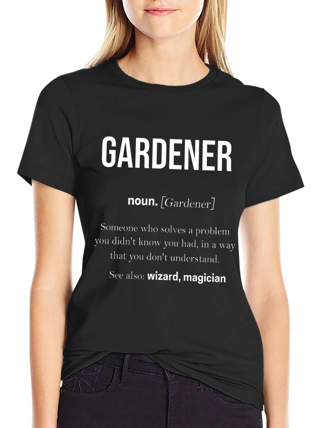 Camiseta Negra con Definición de Jardinero