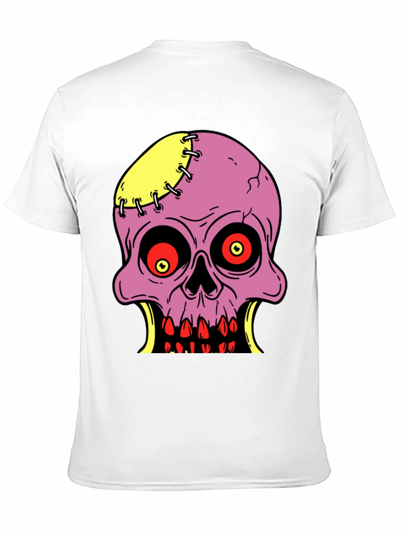 Camiseta Negra con Diseño de Calavera Zombie
