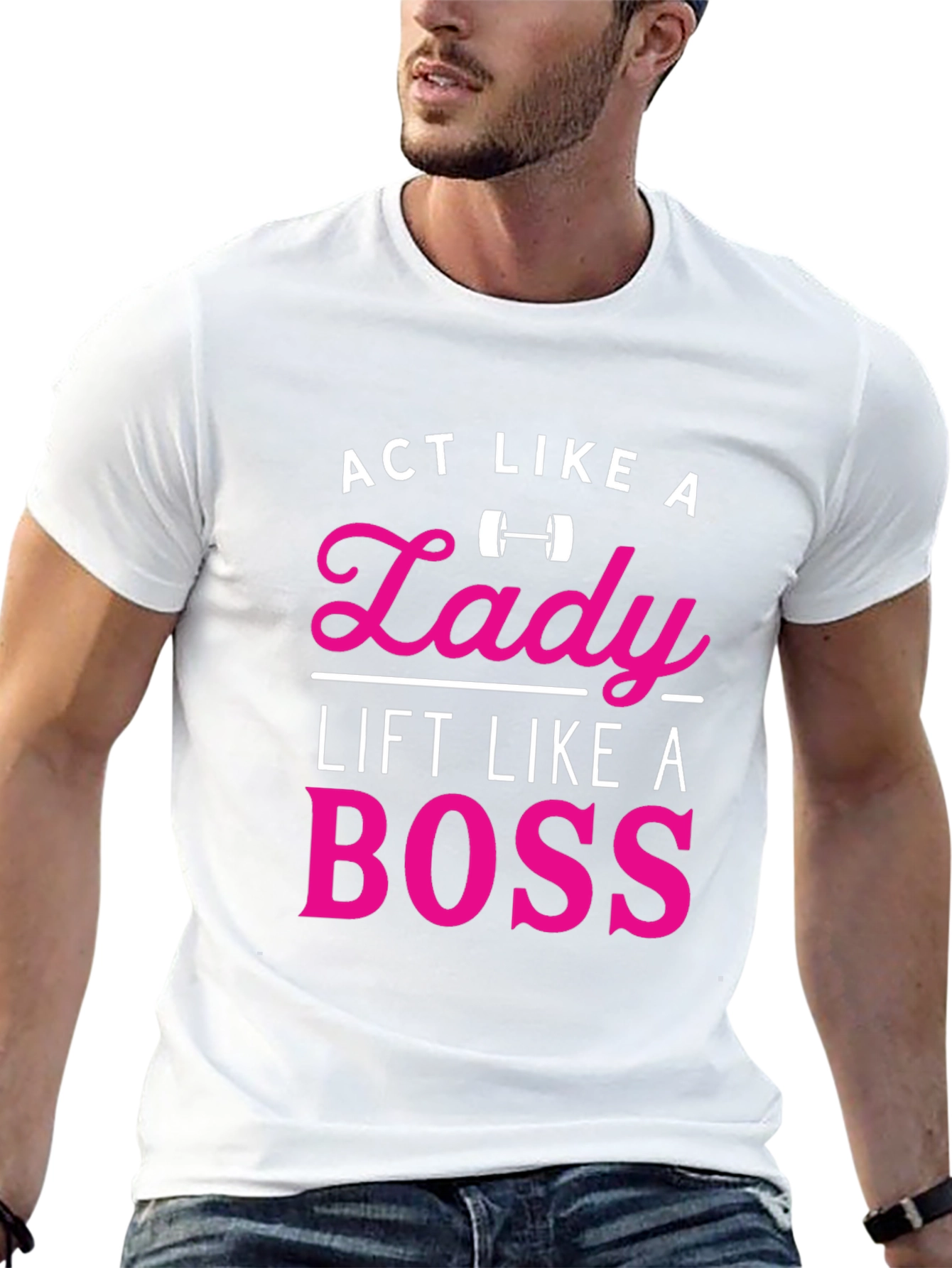 Camiseta Negra con Diseño Act Like a Lady